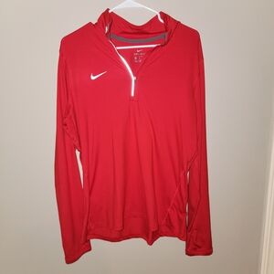 Nike Red Long Sleeve Pullover